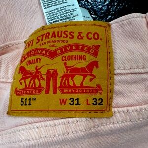 Levi’s 511 Slim Fit Stretch Jeans – Pink – Size 31x32
